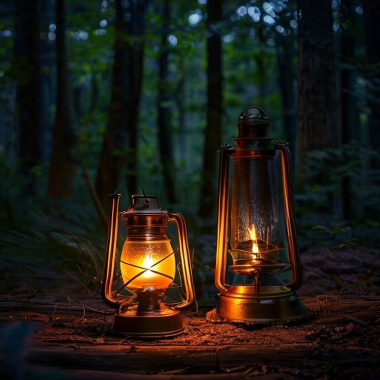 Stag & Steel Brass Camping Lantern
